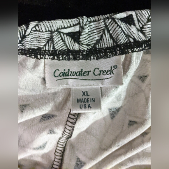 Coldwater Creek Black and White Patterned Pants- XL - Picture 6 of 6